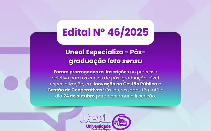 Prorrogado período de inscrição para Inovação na Gestão Pública e de Cooperativas