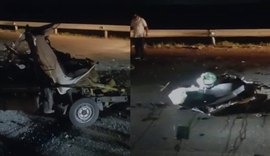 Colisão entre carro e caminhão deixa um morto e um ferido em Marechal Deodoro