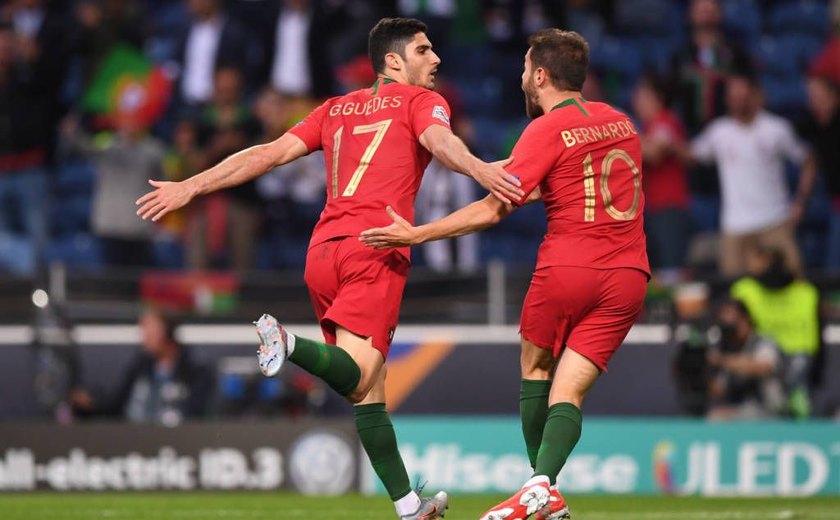 Portugal vence Holanda com gol de Gonçalo Guedes e é campeã da Liga das Nações