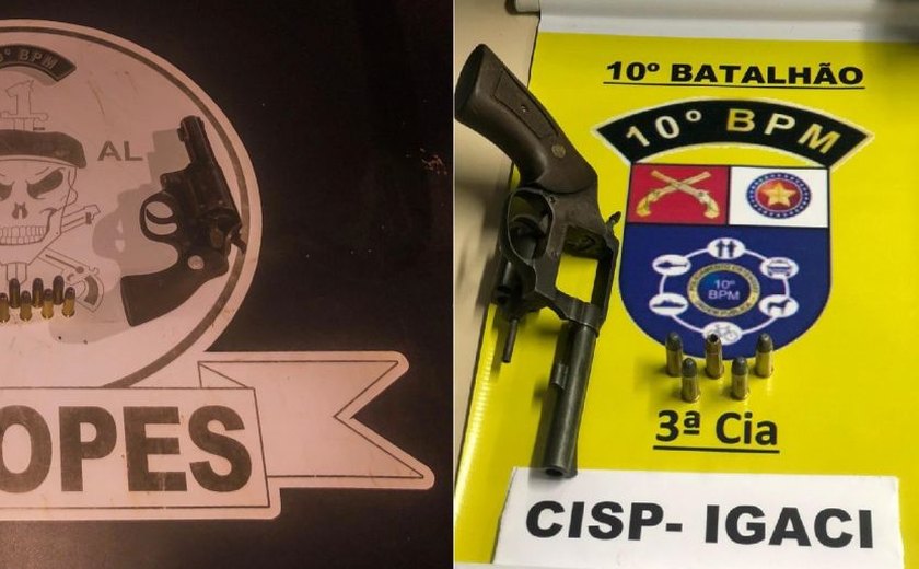 BPRp e 10º BPM registram apreensões de armas em três cidades alagoanas