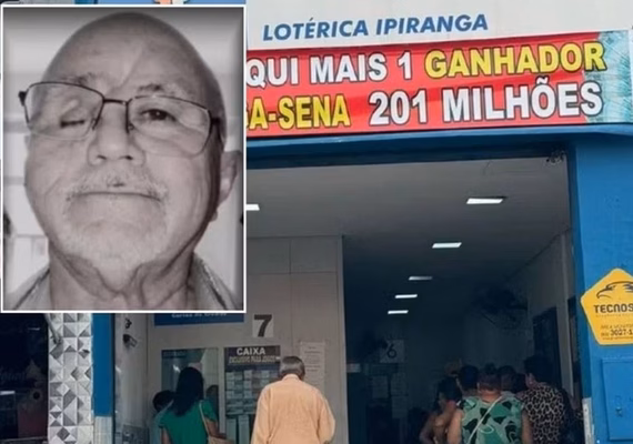 Idoso morre menos de um mês após ganhar prêmio de R$ 201 milhões da Mega-Sena