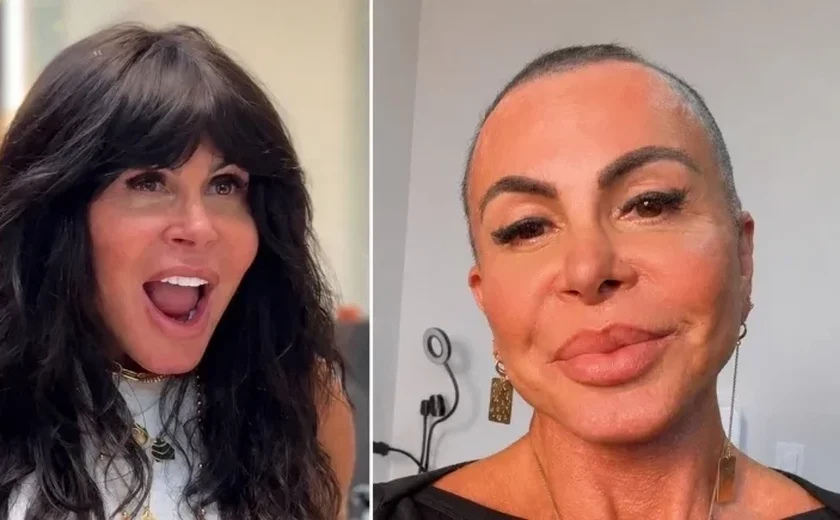 Cantora Gretchen raspa a cabeça durante live nas redes sociais