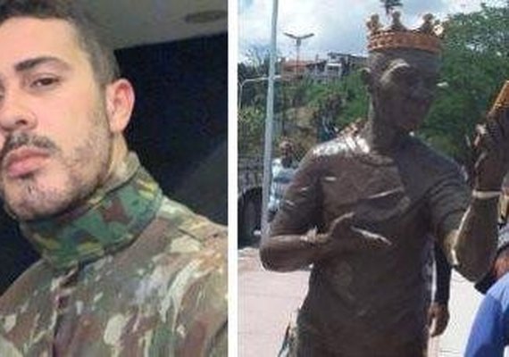 Povo impede instalação de estátua de Carlinhos Maia em cidade de Alagoas