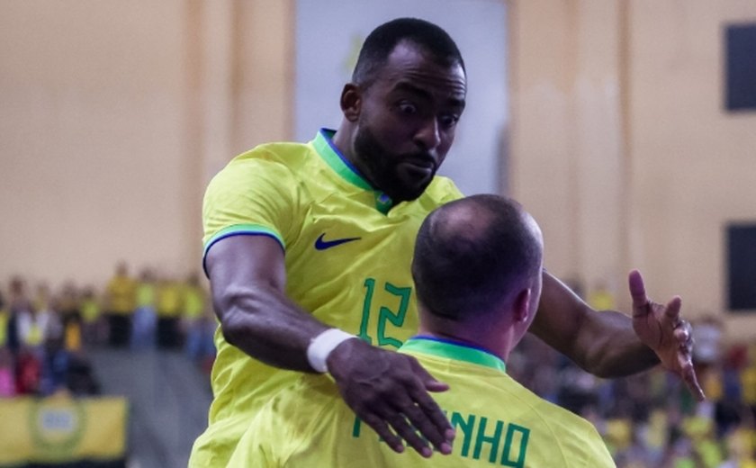Brasil goleia Afeganistão por 6x0 e conquista Copa das Nações de Futsal