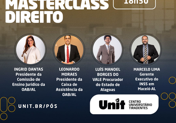 Pós-graduação em Direito realiza Masterclass gratuita
