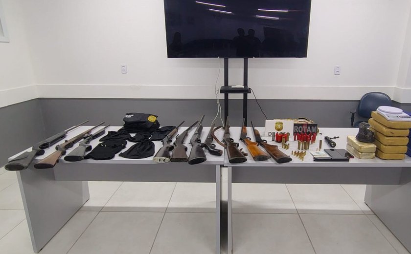 Polícia detalha operação que resultou em apreensão de armas e drogas em Taquarana