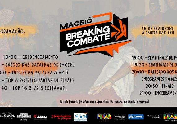Maceió será palco  da Mostra Maceió Breaking Combate, evento que promete agitar a cena Hip-Hop local