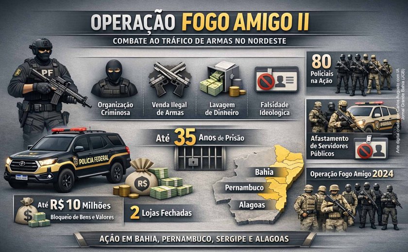 Alagoas na rota da venda ilegal de armas