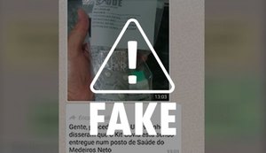 É falso que 'kits para tratar Covid-19' são distribuídos em unidade de saúde de Maceió
