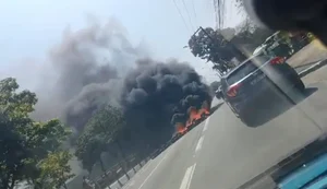 Funcionários do Veredas realizam novo protesto e bloqueiam trecho da Avenida Fernandes Lima