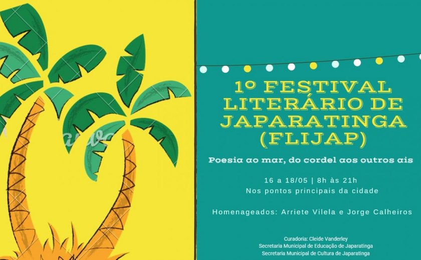 Japaratinga sedia 1º Festival Literário a partir do dia 16