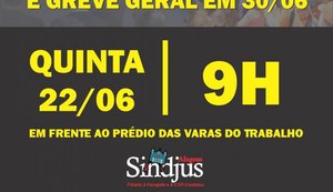 Desmonte do PJU e greve geral pautarão assembleia com ato público