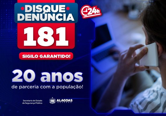 Disque-Denúncia completa 20 anos de existência com solução de mais de 44 mil chamados nos últimos 5 anos