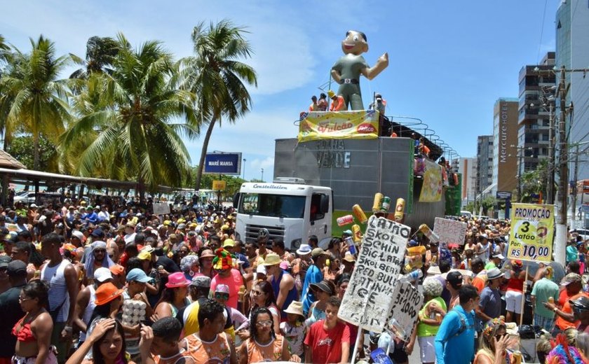 Desfile do Bloco Vulcão encerra prévias de carnaval de Maceió no domingo (24)