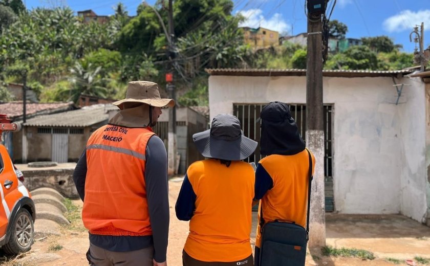 Defesa Civil de Maceió realiza nova etapa de mapeamento de áreas de risco