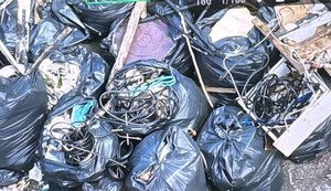 Segurança Cidadã apreende oito sacos de cabos de energia na Buarque de Macedo