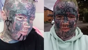 Mulher 'viciada' em tatuagens não consegue emprego e mostra como rosto era antes