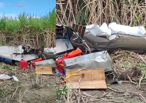 Destroços de avião que caiu carregado de drogas em Coruripe serão enviados para Arapiraca