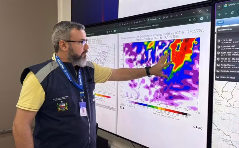 Alagoas entra em estado de atenção para chuvas e alerta segue até sexta-feira
