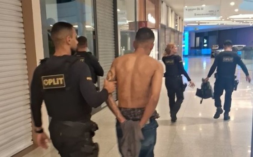 Homem é preso após abrir buraco na parede entre duas lojas de shopping e alarme disparar