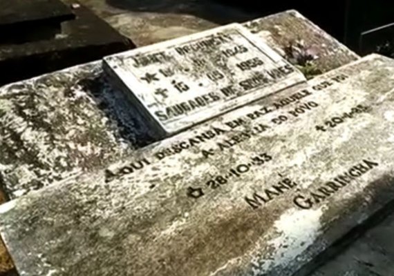 Restos mortais de Garrincha somem de cemitério em Magé, interior do RJ