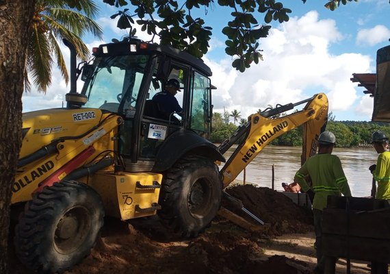 Serviços de substituição de adutora na Lagoa Manguaba são iniciados