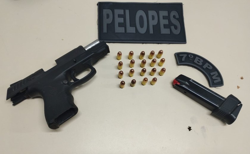 PM apreende pistolas e prende 2 pessoas em Santana do Ipanema e Craíbas