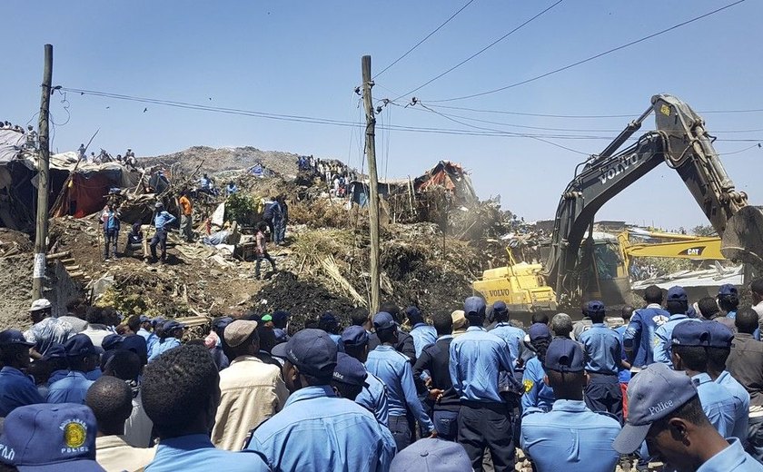 Número de mortos em deslizamento de lixo na Etiópia sobe para 46