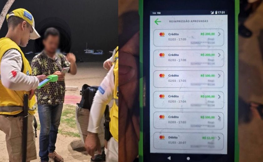 Ambulante é detido por uso indevido de cartão perdido na orla de Ponta Verde