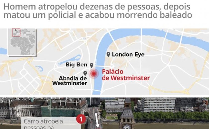 Estado Islâmico reivindica autoria de ataque perto do Parlamento em Londres