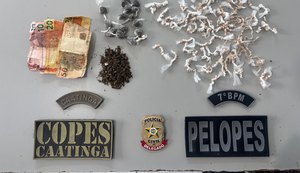 Polícia intercepta fuga e prende jovem com entorpecentes em Olho d’Água das Flores