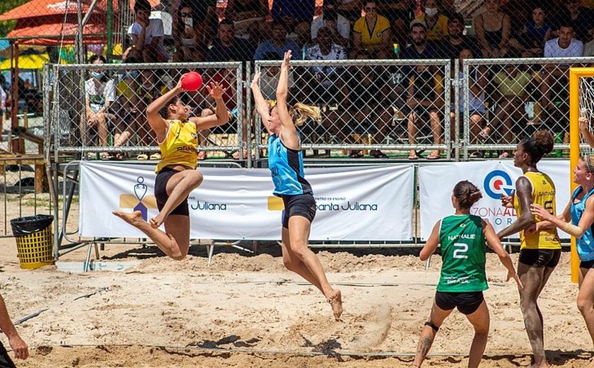 Brasil estreia com 100% de aproveitamento no Sul-Centro Americano de Beach Handball