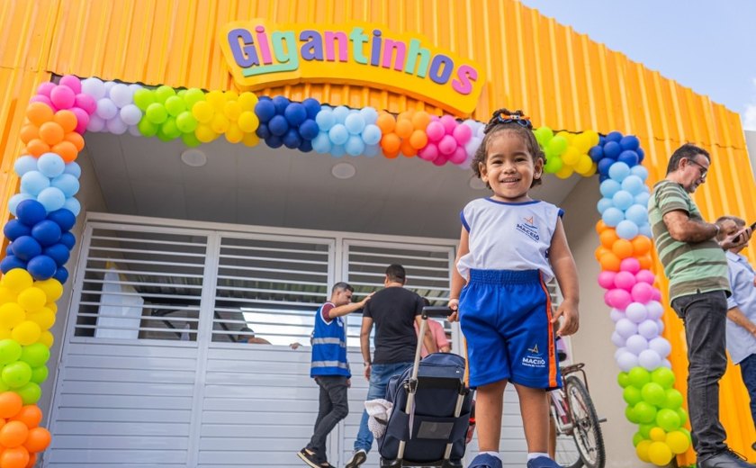 Cidade de Maceió atinge cerca de 22 mil vagas na Educação Infantil com Gigantinhos