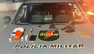 PM apreende drogas e arma de fogo em ocorrências em Maceió e Arapiraca