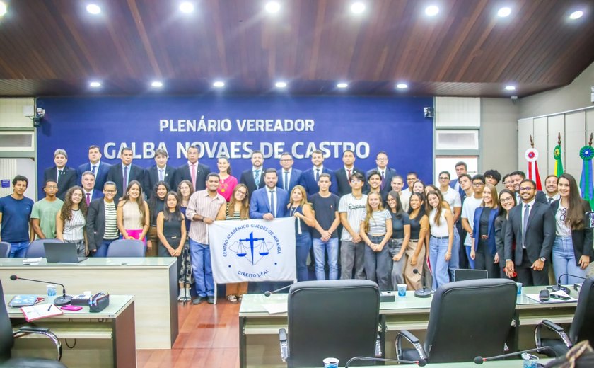 Estudantes de Direito da Ufal conhecem funcionamento do Legislativo e iniciativas parlamentares