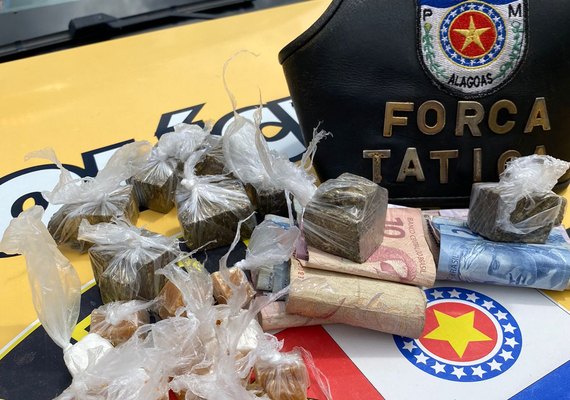 Polícia Militar tira de circulação dois suspeitos de tráfico de drogas na orla de Pajuçara