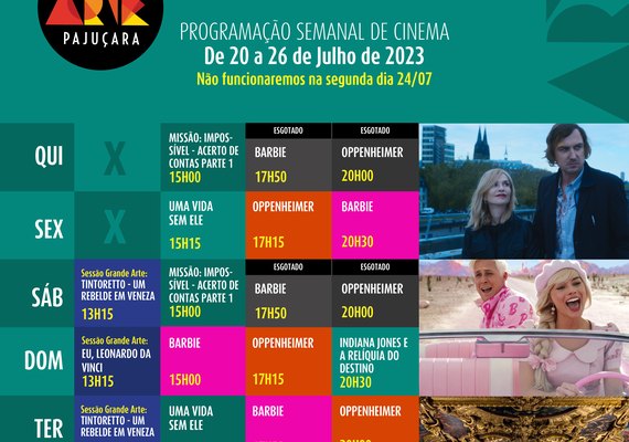 “Barbieheimer” é a grande estreia da semana no Arte Pajuçara