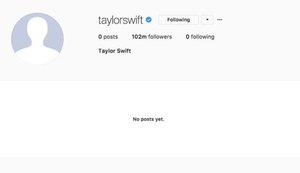 Perfis em redes sociais e site oficial de Taylor Swift têm imagens apagadas