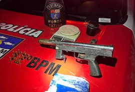 Submetralhadora é apreendida pela Polícia Militar em residencial da parte alta de Maceió