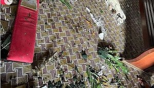 Mulher é detida após invadir igreja católica e quebrar imagem de santo em Campo Alegre