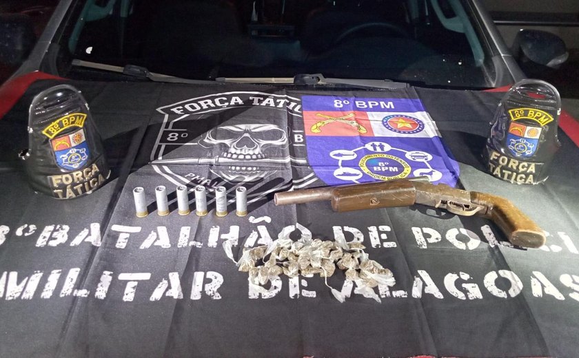 Adolescente é apreendido com arma e drogas em Rio Largo