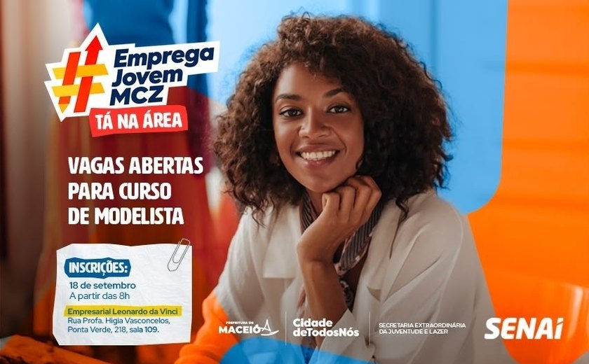 Prefeitura de Maceió abre inscrições para curso de modelista em parceria com o Senai