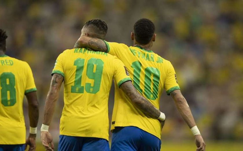 Com brilho de Neymar e Raphinha, Brasil goleia Uruguai