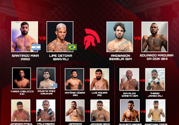 Lipe Detona, Thiago Jambo, estrangeiros e luta feminina lideram card do Coliseu Extreme Fight em Arapiraca