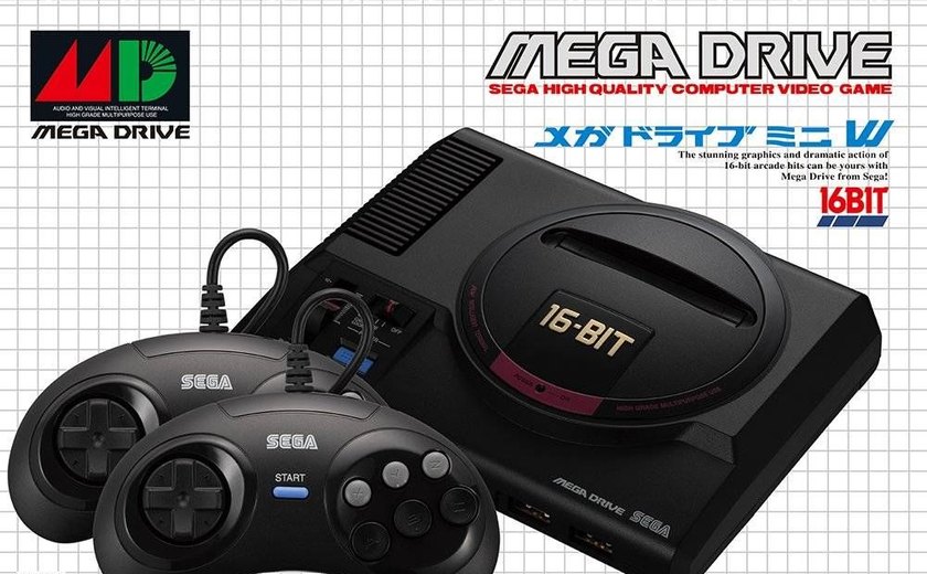 Sega vai lançar Mega Drive Mini com 40 jogos e dois joysticks