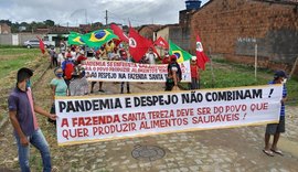 Ameaçadas de despejo, famílias acampadas fazem doação de alimentos em Alagoas