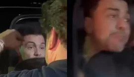 Motorista prende cabeça do cantor Zezé Di Camargo no vidro do carro; veja vídeo