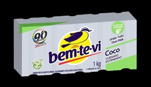 Bem-te-vi líder lança sabão em barra perfume de coco e lava-roupas de dois litros