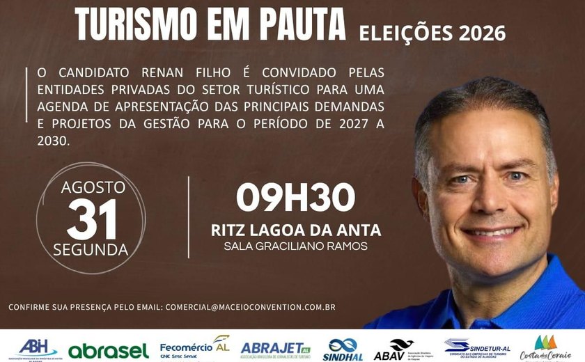 Trade turístico e Fecomércio se reúnem com candidato Renan Filho para apresentar demandas e agenda do setor