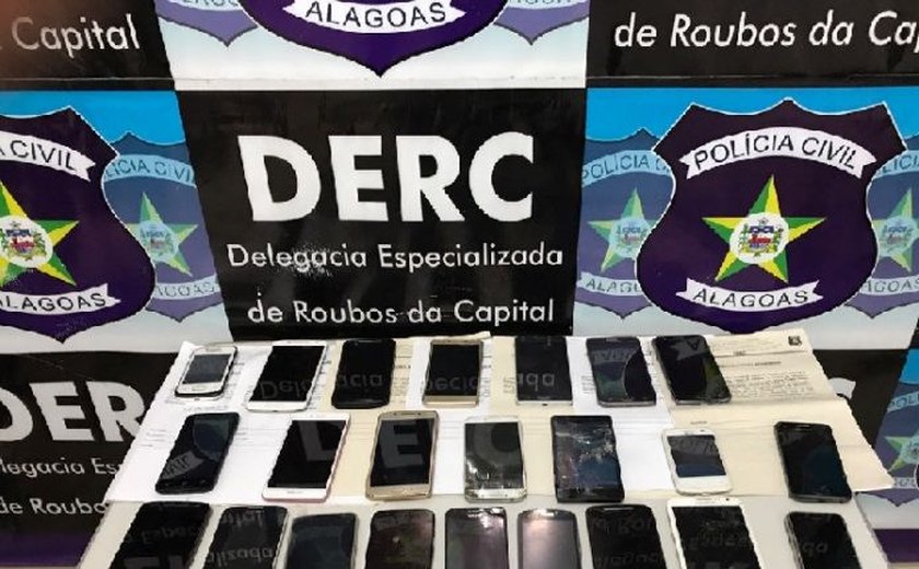Polícia Civil recupera 30 aparelhos celulares roubados em Maceió